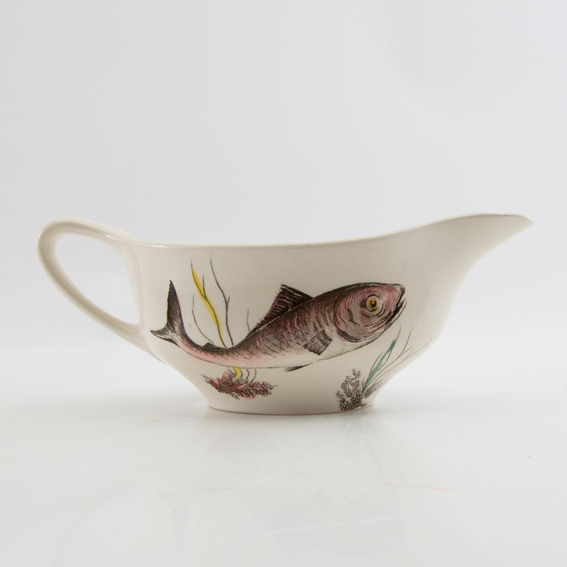 Service 8 pcs "Fish" Johnson Bros England, ironstone, first half/mid 20th century.