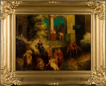 YRJÖ RAMSTEDT, oil on panel, signed also a tergo.