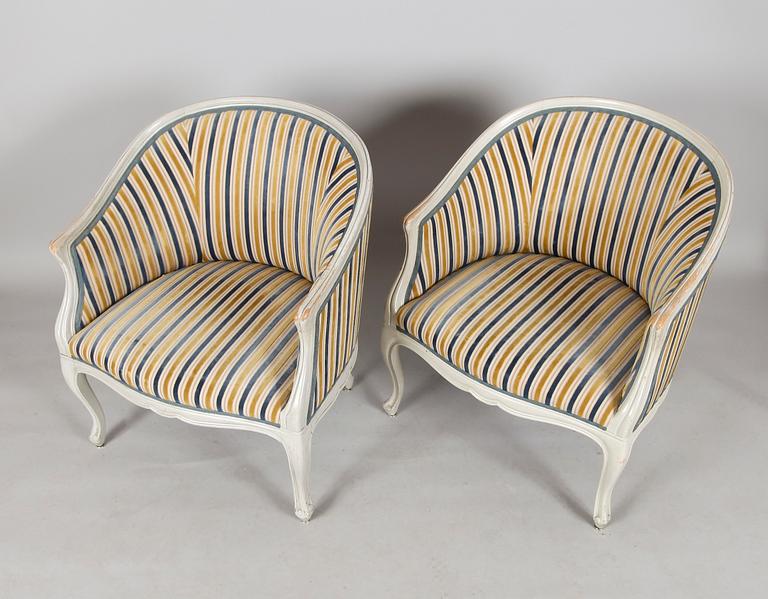 FÅTÖLJER, 1 par, 1900-talets mitt.