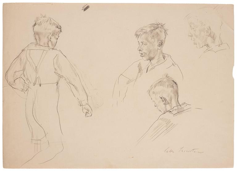 Lotte Laserstein, Four studies of a boy.