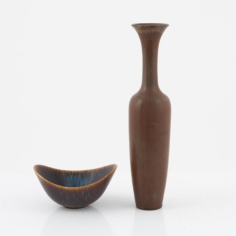 Gunnar Nylund, Vas samt skål, stengods, Rörstrand.