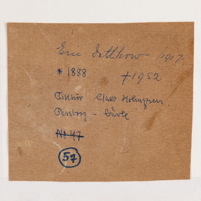 ERIC DETTHOW, etsning, signerad med blyerts och daterad -17.