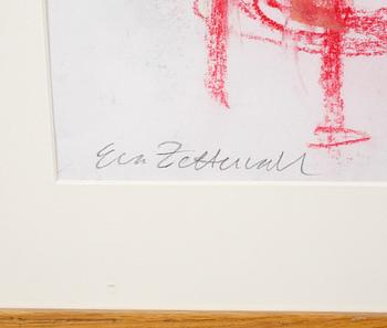 EVA ZETTERVALL, pastell, signerad.