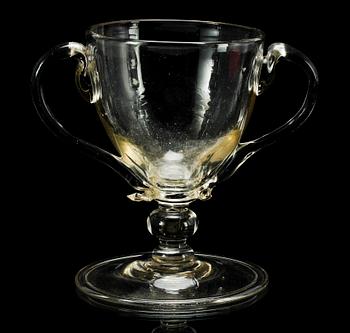 SOCKERSKÅL, glas, 1800-tal.