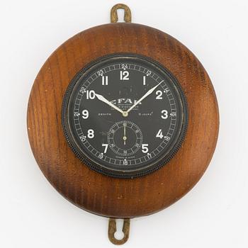 Zenith, Efap, "Three Crowns", panel clock, 95 (145) mm.