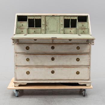 A painted secretaire, 18th Century.