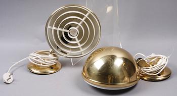 VÄGGARMATURER, ett par, mässing. Elit, Danmark.