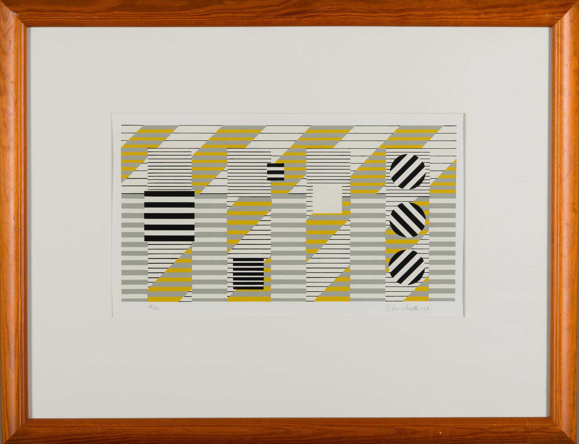 JUHANA BLOMSTEDT, serigrafi, signerad och daterad  -97, numrerad 15/90.