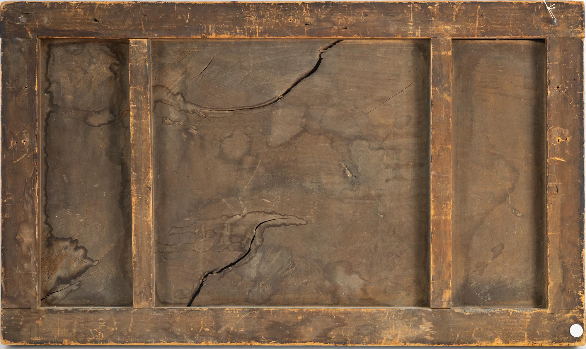 A Japanese carved and gilded wooden sign Edo-period (1603-1868).