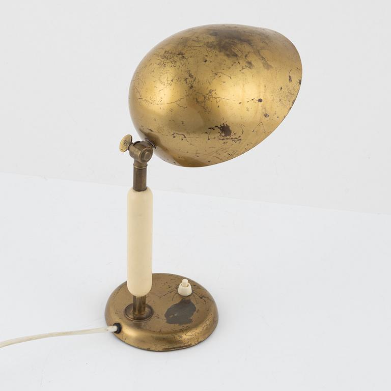 Harald Notini, a brass model 15233 table lamp,  Arvid Böhlmarks Lampfabrik, Sweden 1930/40-tal.