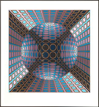 Victor Vasarely, optical composition.