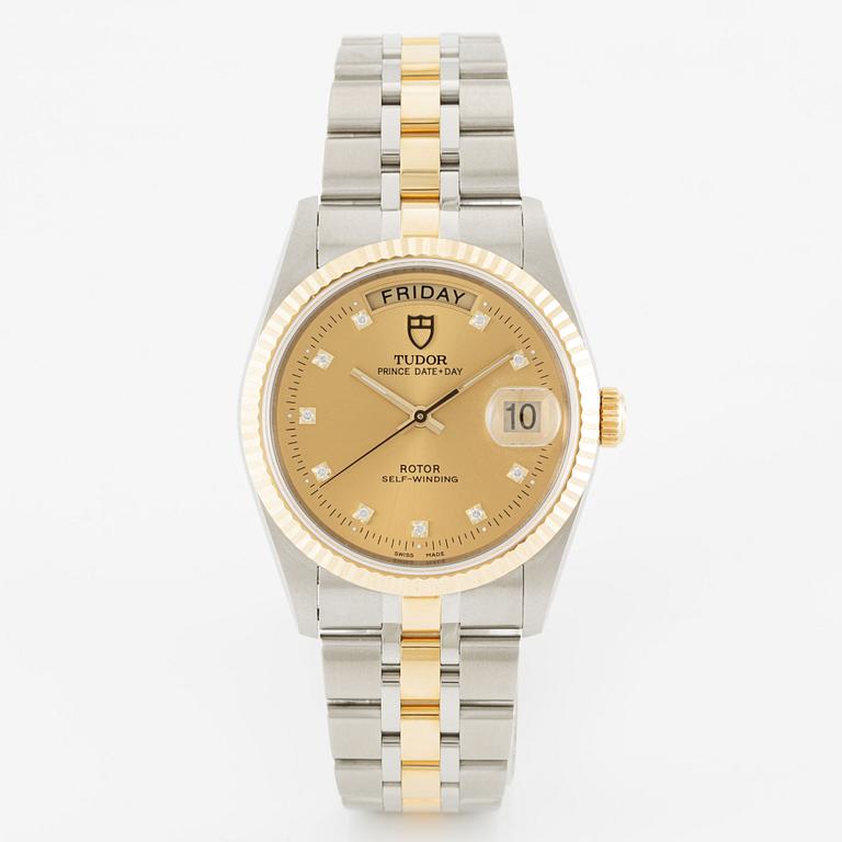 Tudor, Prince, Date-Day, "Diamond Dial", armbandsur, 36 mm.