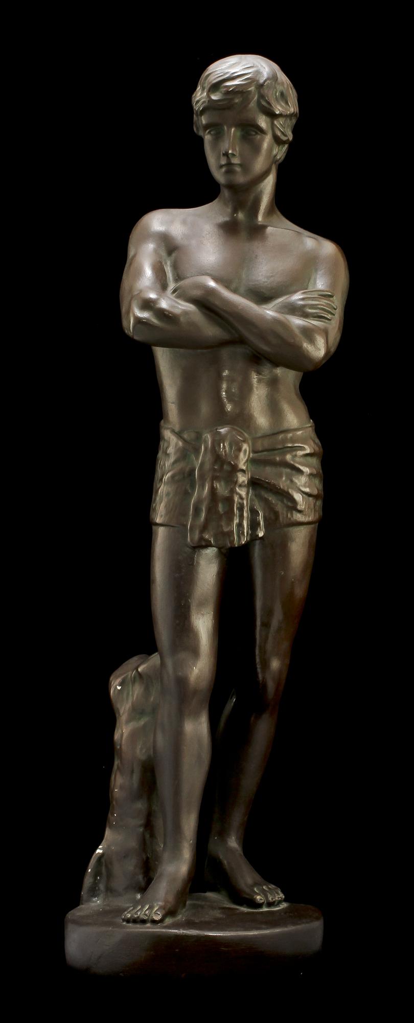 SKULPTUR, patinerad gjutmassa, John Börjesson, tillskriven, osign.