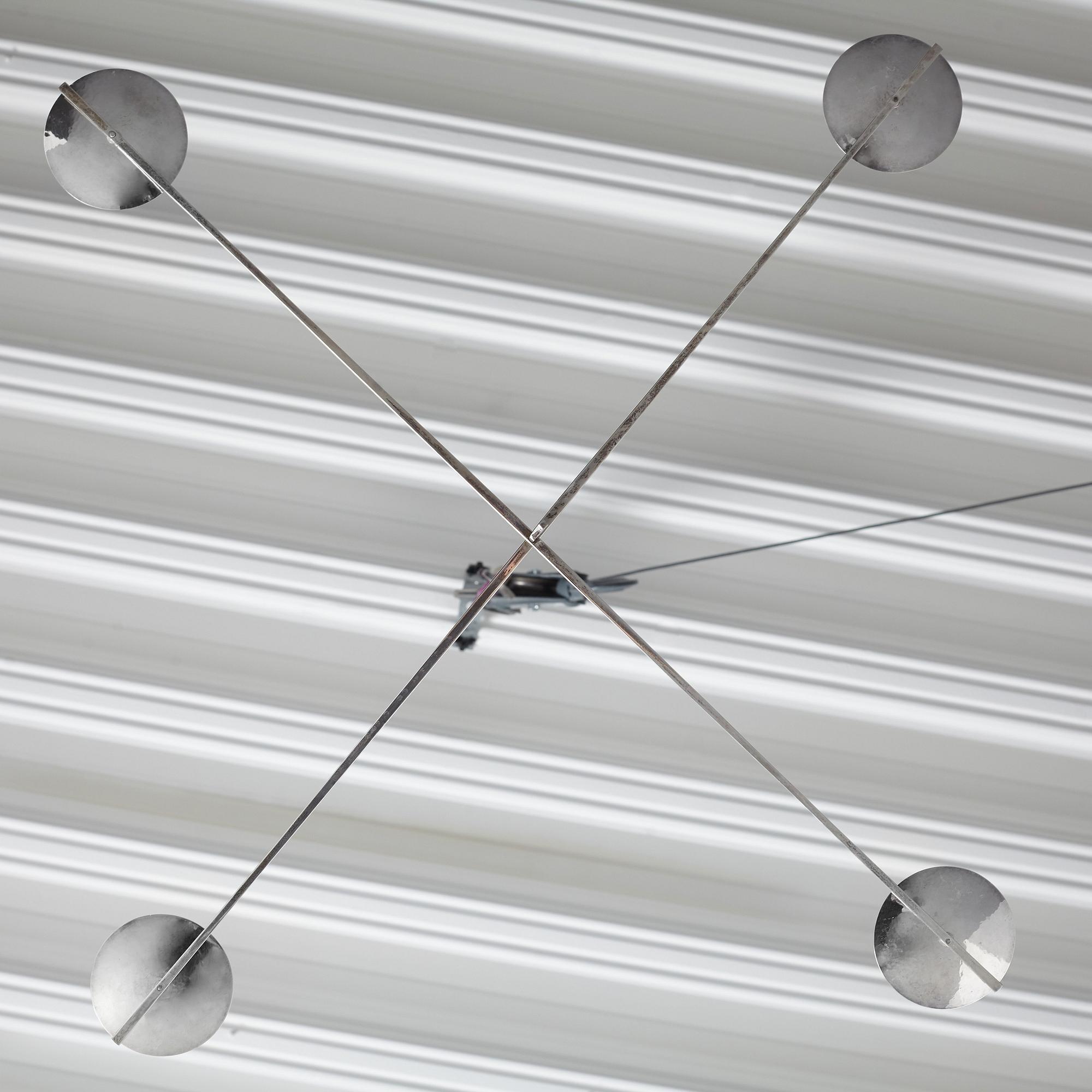 Nils Nisbel, a sterling silver four light chandelier, 1993.