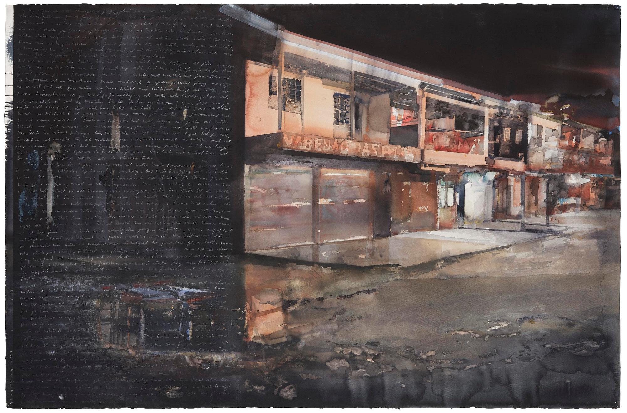 Lars Lerin, "Gata i Caxias, Brasilien".