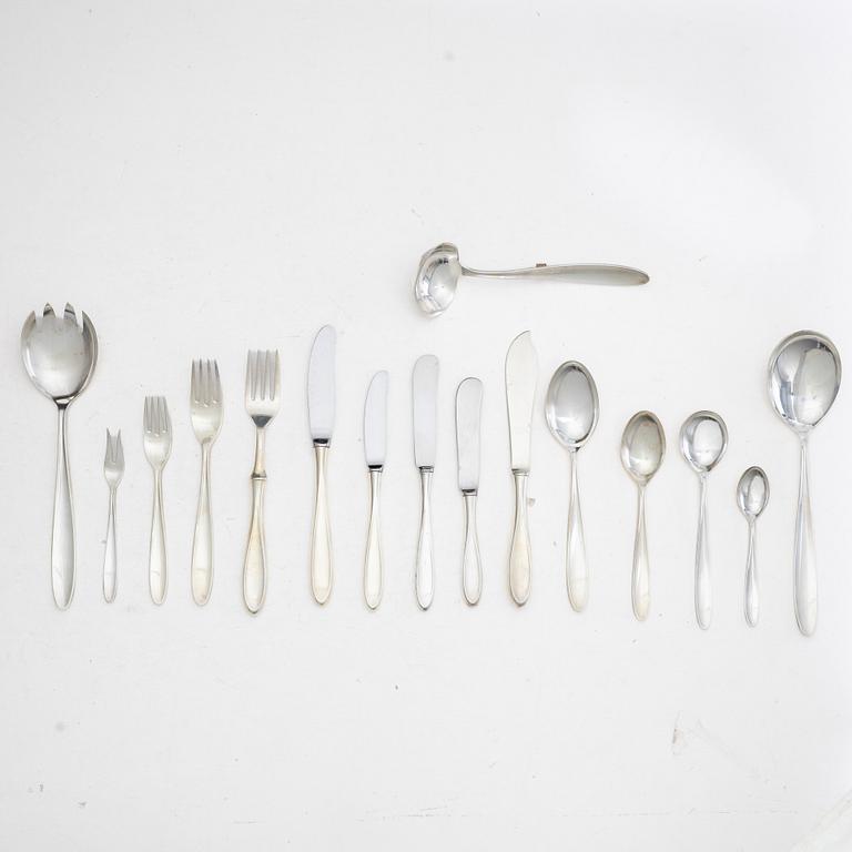 A Norwegian silver cutlery set, “Oseberg”, Thorvald Marthinsen Sølvvarefabrikk, Tønsberg (69 pieces).