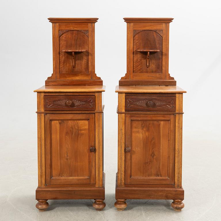 Nightstands, a pair, first half of the 20th century.