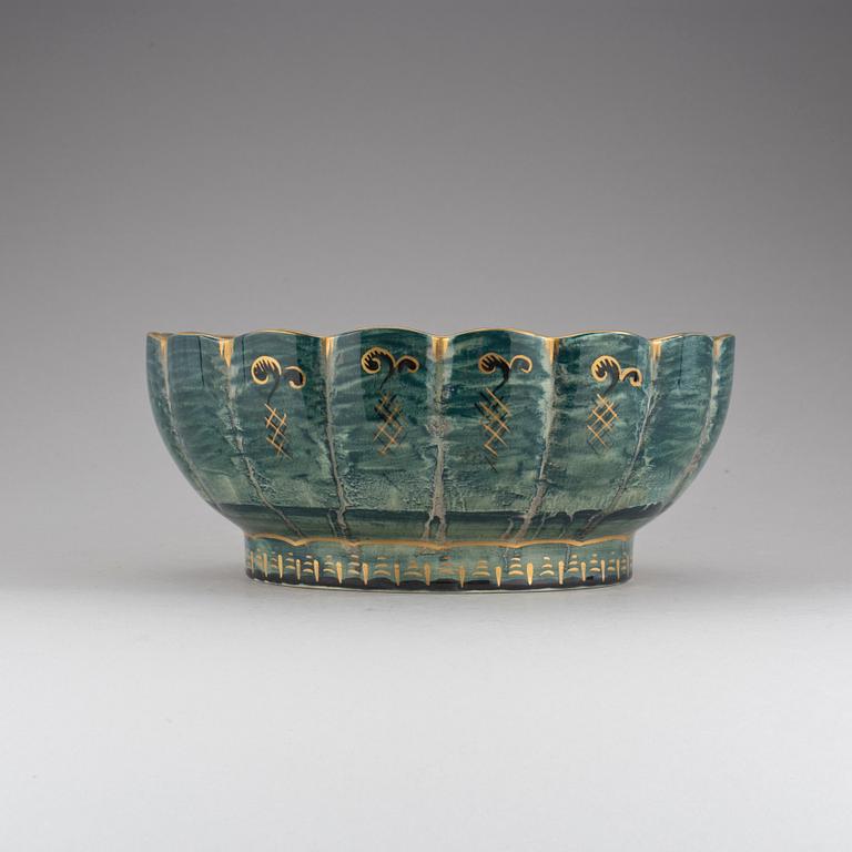 SKÅL, flintgods, Josef Ekberg, Gustavsberg, 1926.