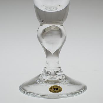 A set of twelve "Antik" wine glasses by Reijmyre Glasbruk.