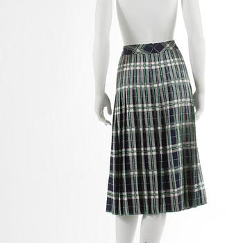 Céline, CELINE, a blue, white and green skirt. French size 40.