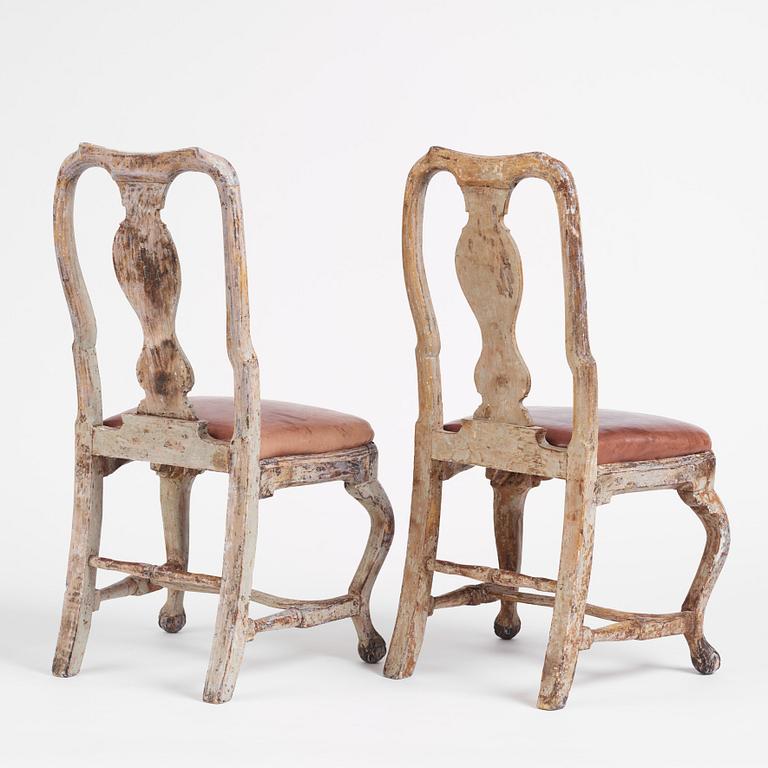 A pair of late Baroque chairs, mid 18th century.