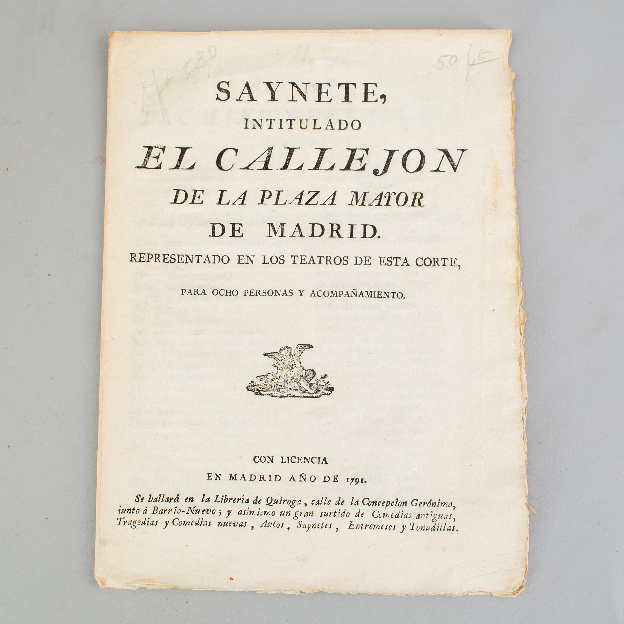 BÖCKER/HÄFTEN, 5 st, bl a om religion, Spanien, 1700-1800-tal.