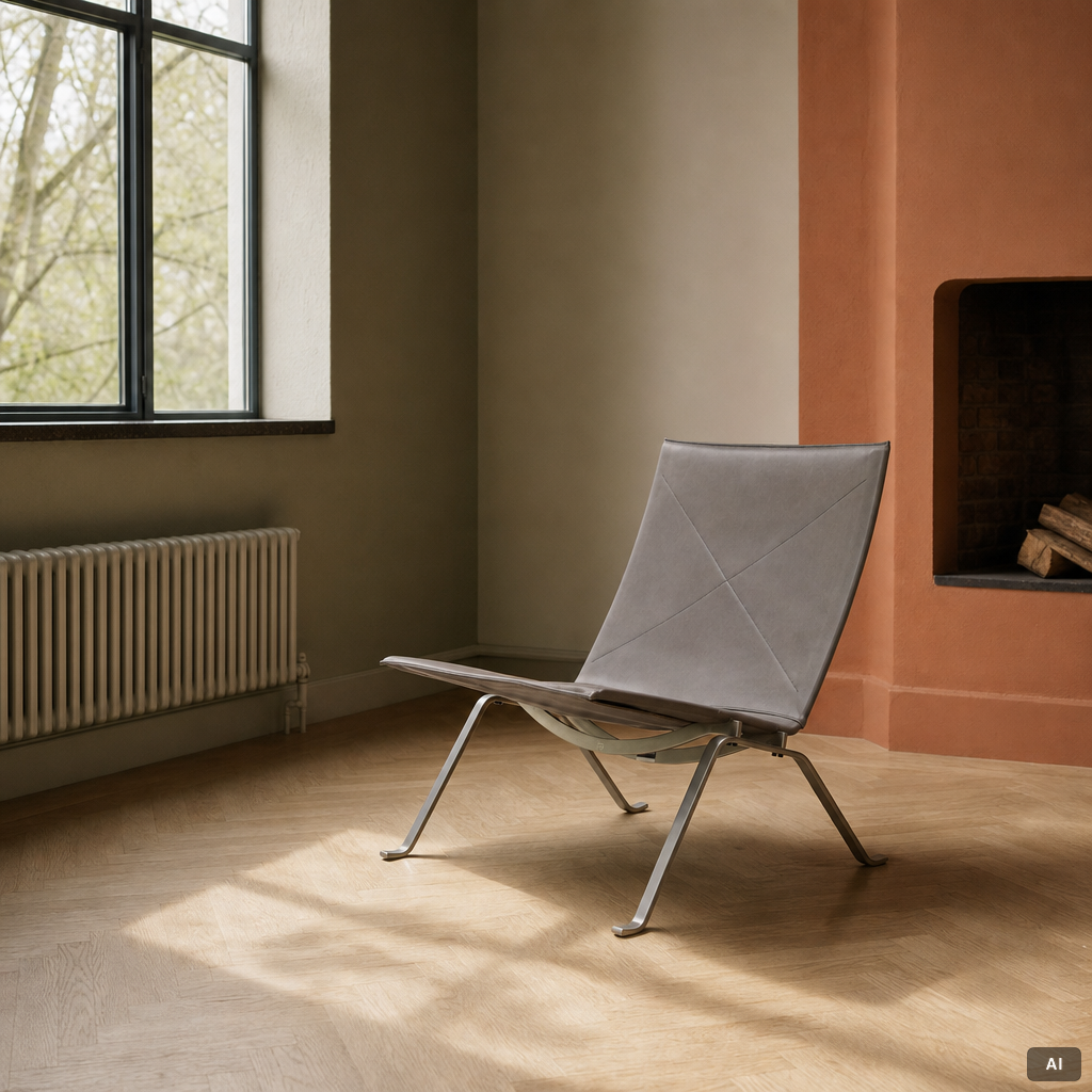 Poul Kjaerholm, A PK-22 lounge chair for Fritz Hansen, 2019.