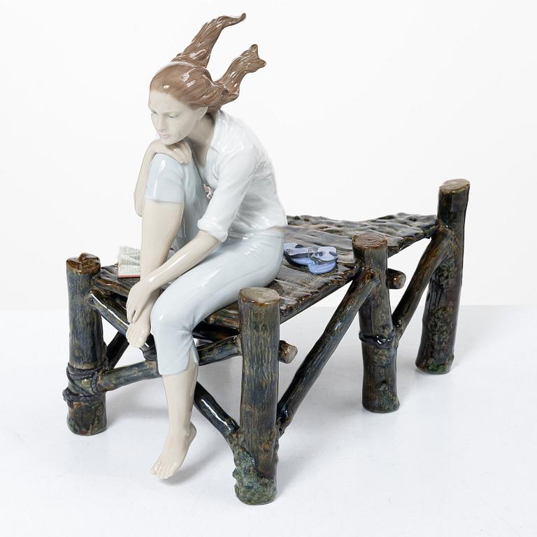 Ernest Massuet, figurine, "Sunset at the Pier", Lladró, Spain.