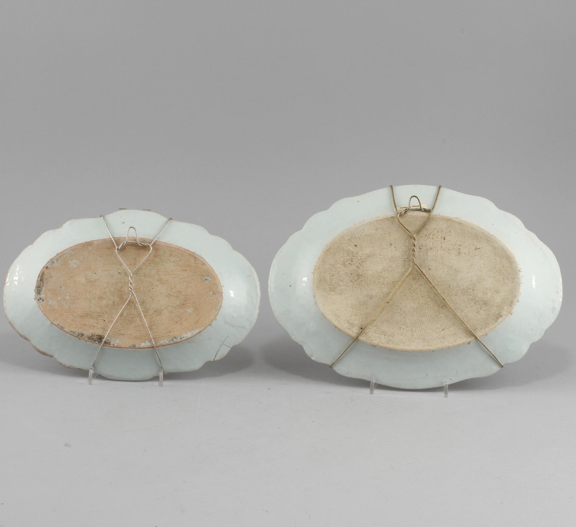 PARTI PORSLIN, 9 delar, Kina, 1700-tal.