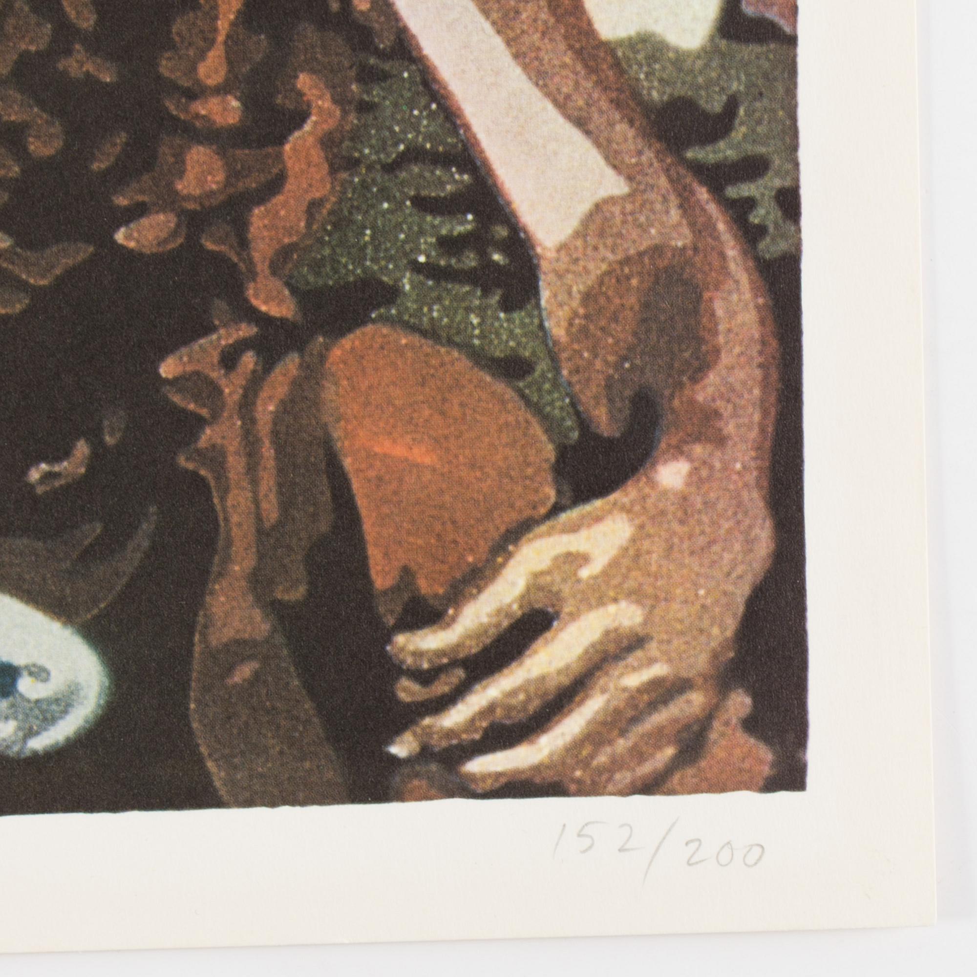 PARTI GRAFIK, 9 delar, mesta dels litografier, b.la C Göran Karlsson, Malcom Morley mm, samtliga signerade.