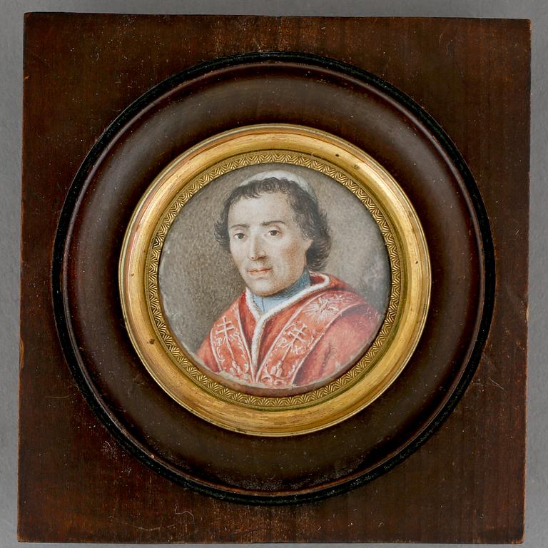MINIATYRMÅLNINGAR, 2 st, okänd konstnär, gouache på papper, 1800-talets första hälft.