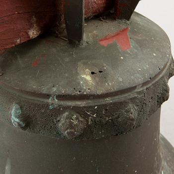 A bronze and iron bell, 19/20th century.