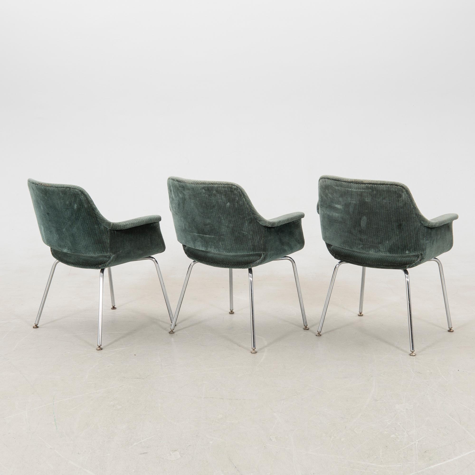 Armchairs 3 pcs "Jupiter 08567" Asko Finland 1970s.