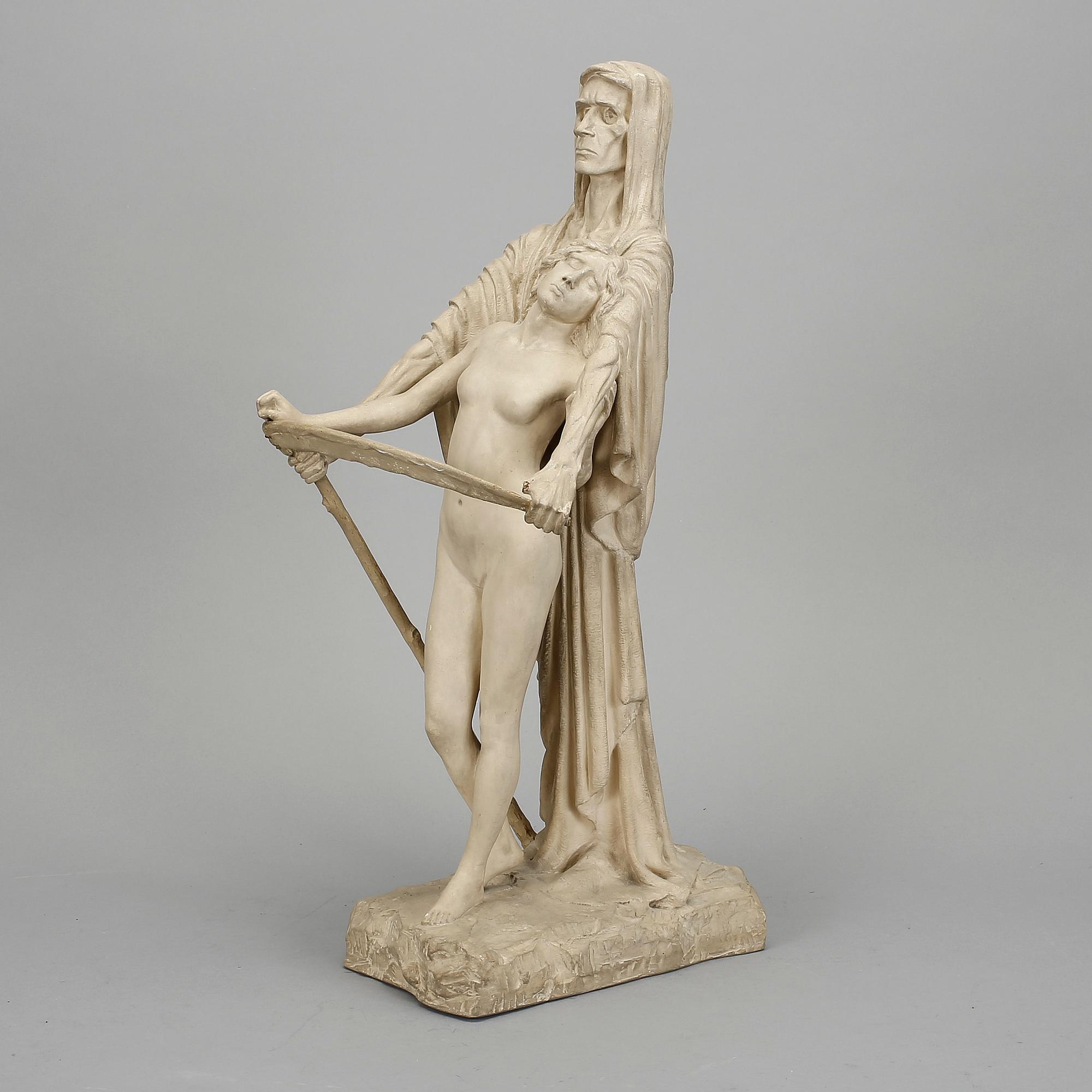 SKULPTUR, lergods, kring sekelskiftet 1900.