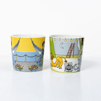 Arabia, 29 Moomin mugs, Finland.