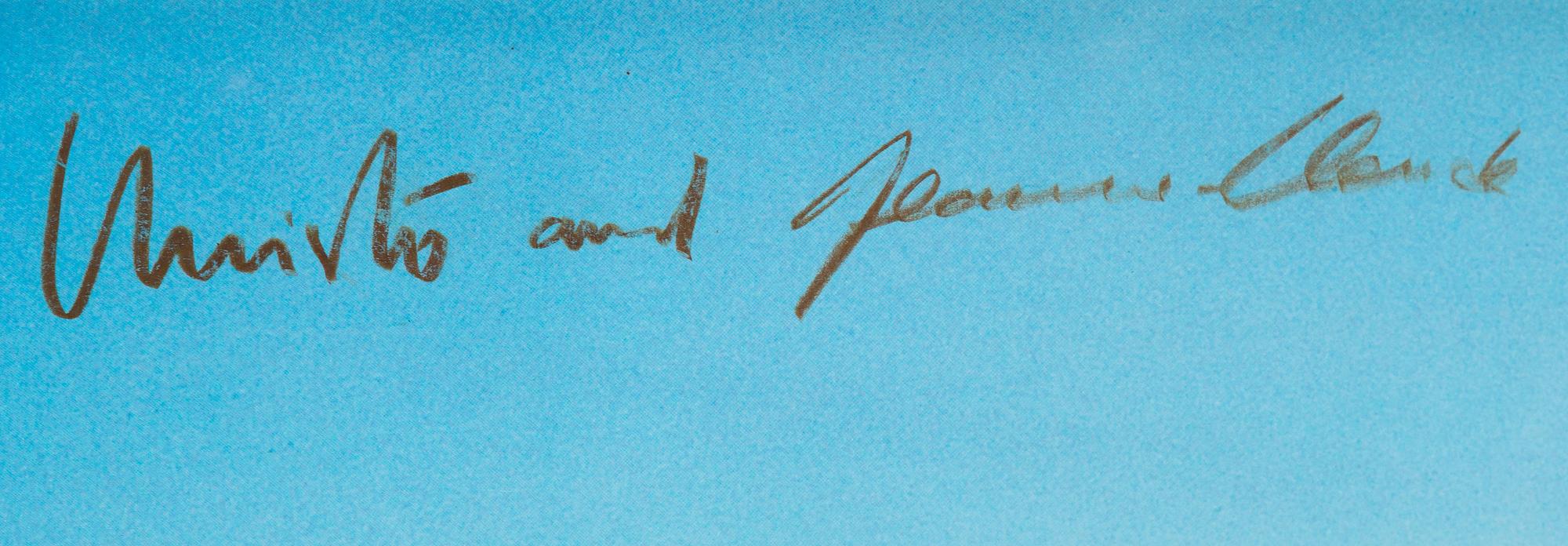 CHRISTO & JEANNE-CLAUDE, offset with collage, signed.