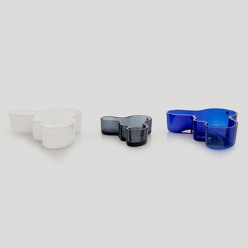 Alvar & Aino Aalto, skålar, 3 st, Iittala 2000-tal.