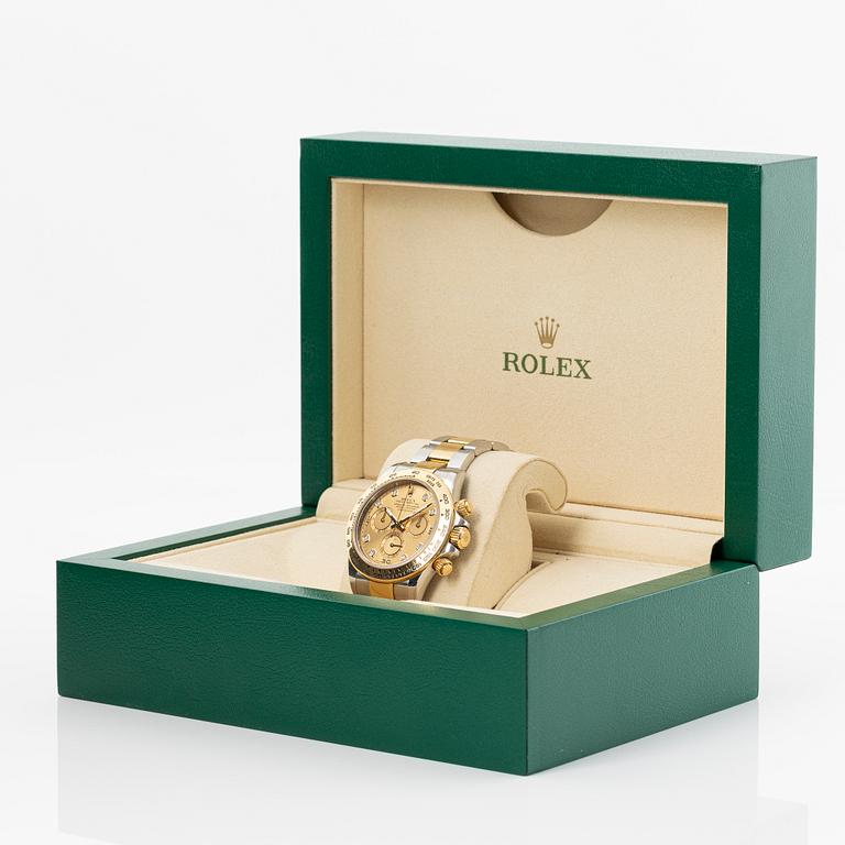 Rolex, Oyster Perpetual, Cosmograph Daytona, Chronometer, "Diamond Dial", wristwatch, 40 mm.