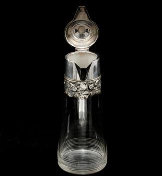 KANNA, glas och nysilver, Orivit Metallwaren-Fabrik, Tyskland, jugend, 1900-talets första del.