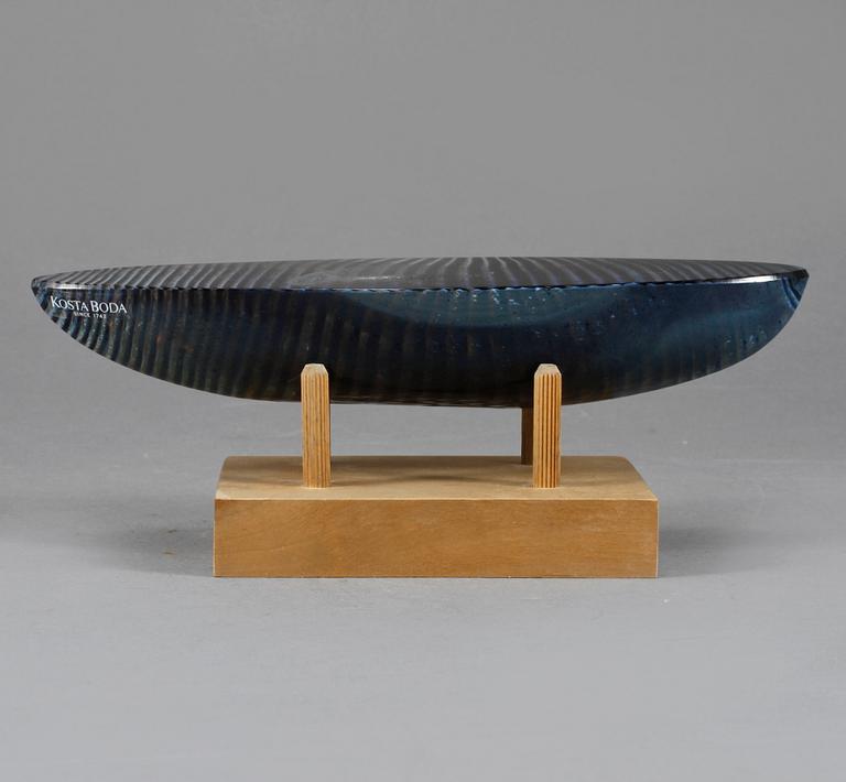 SKULPTUR, glas, Bertil Vallien, Kosta Boda, signerad, sent 1900-tal.