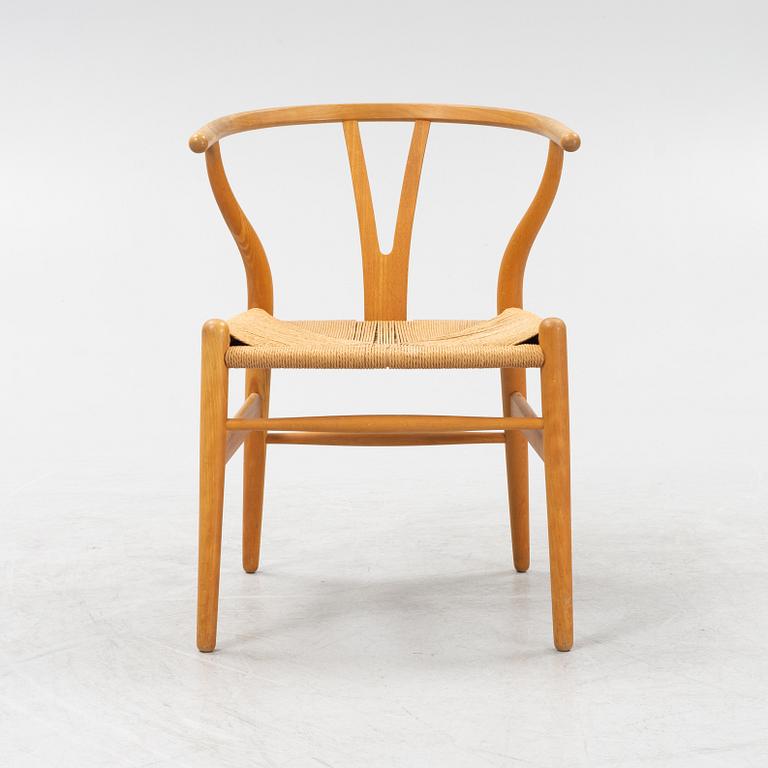 Hans J Wegner, a model 'CH 24' beech chair, Carl Hansen & Son, Odense, Denmark.