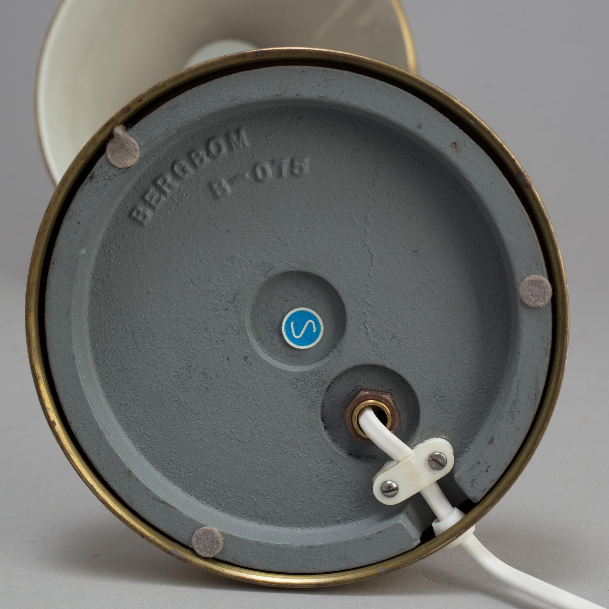 BORDSLAMPA, Bergboms, mässing, 1960/70-tal.