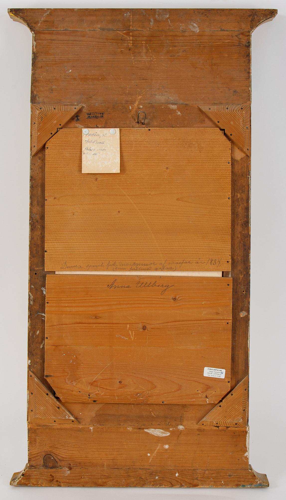 A mirror by Johan Engström, Hudiksvall, early 19th Century.