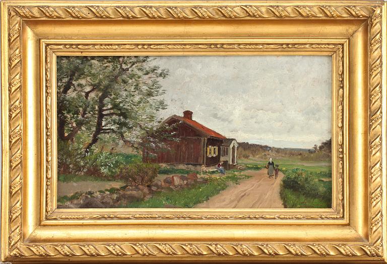 OSCAR TÖRNÅ, olja på pannå. sign o dat juni 1879.