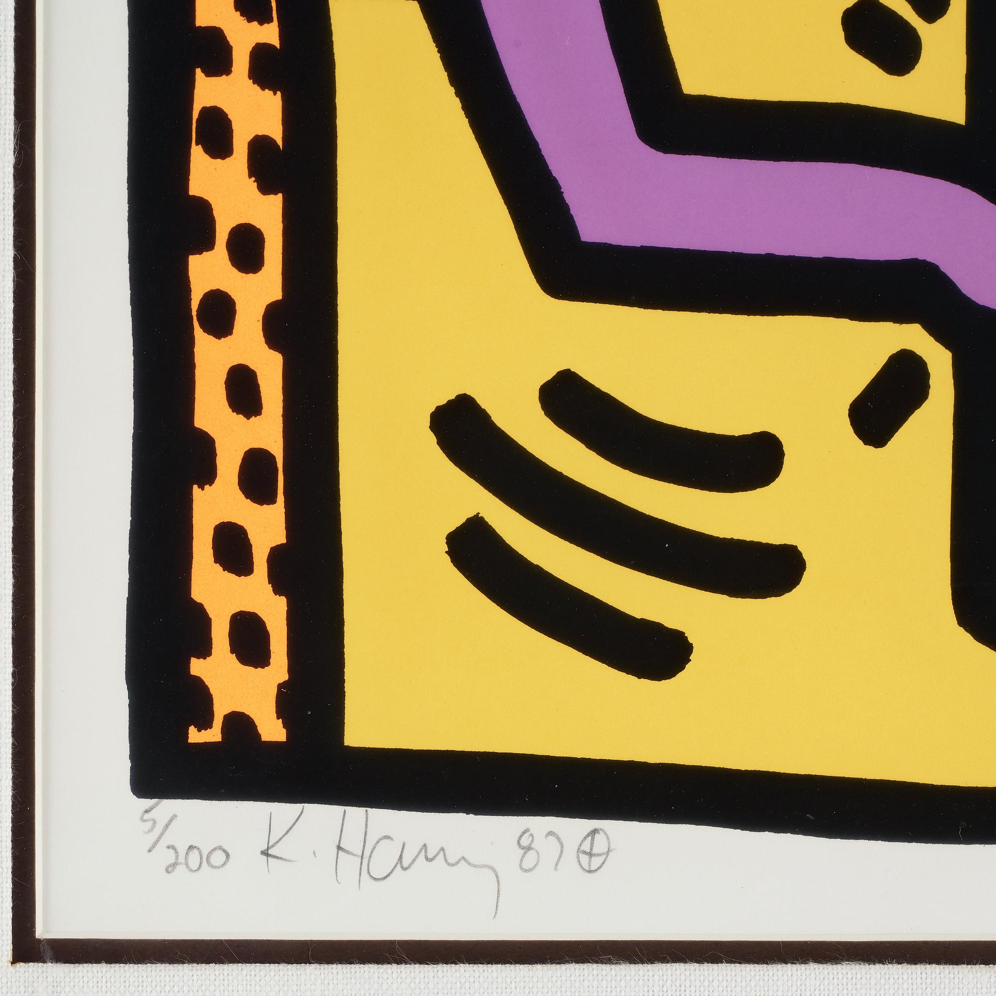 Keith Haring, "Untitled, Pl. 4", from "Pop Shop I series".
