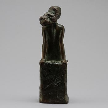 CARIN NILSON, skulptur, brons, sign o dat 1944, A Petersson fud.