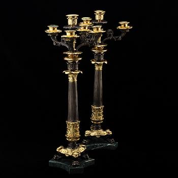 KANDELABRAR, ett par, empirestil, 1900-talets andra hälft.