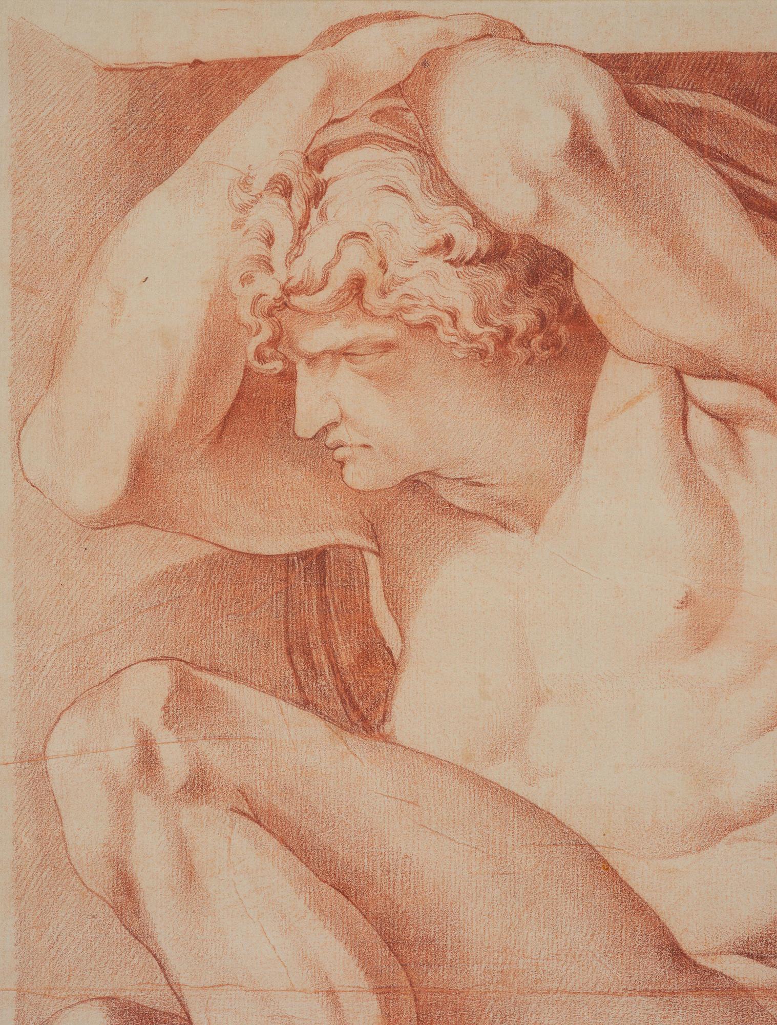 Johan Tobias Sergel, Sitting youth after Carracci.