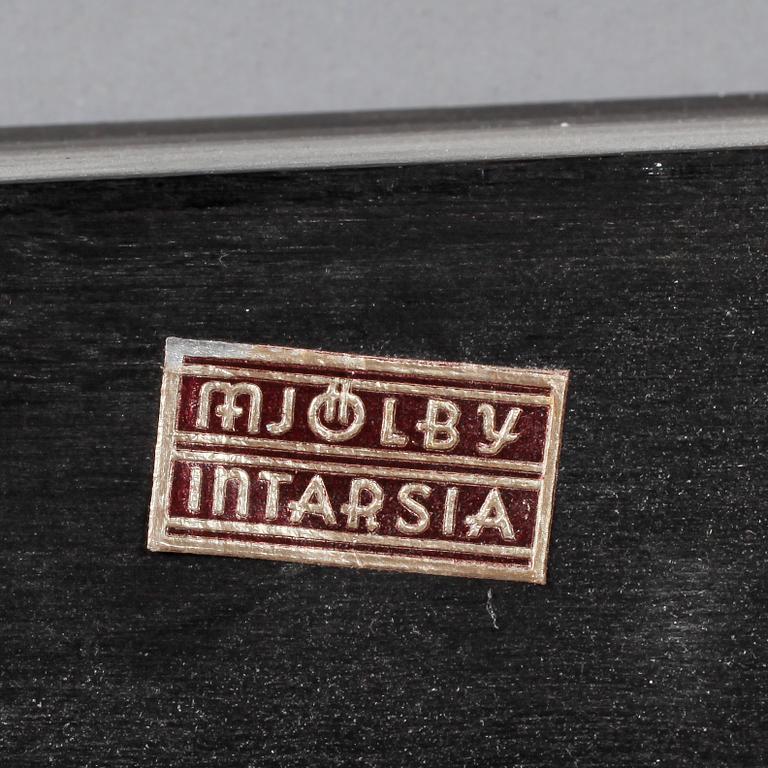 SPEGEL, "Flora", Mjölby Intarsia, 1930/1940-tal, etikettmärkt.