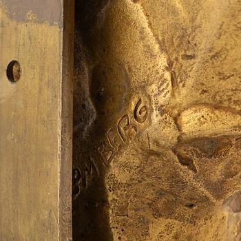 Stig Blomberg, wall sculpture in gilded bronze.